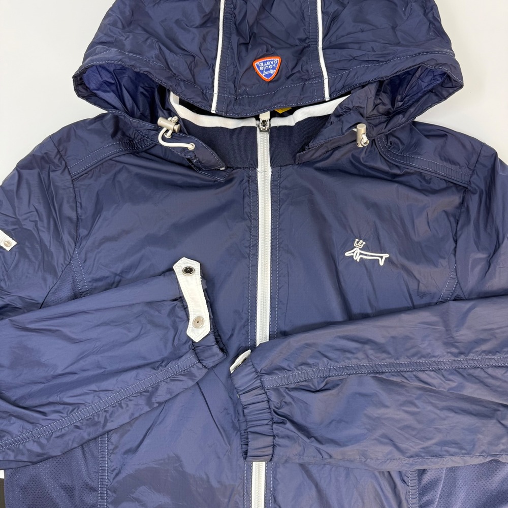 Louis‎ Castel Womens Size 100 Medium Hooded Windbreaker Jacket Mesh Panels